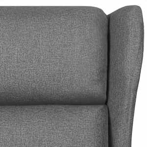 Polohovací křeslo světle šedé textil - obrázek 7