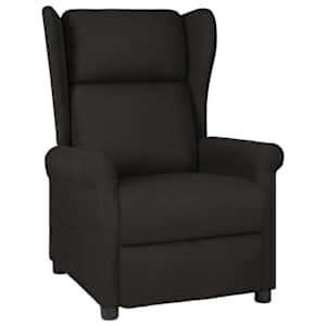 Polohovací křeslo černé textil - obrázek 1