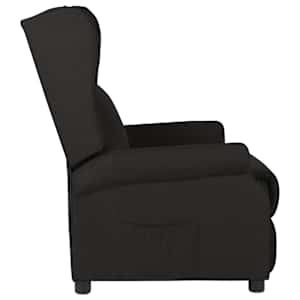 Polohovací křeslo černé textil - obrázek 3