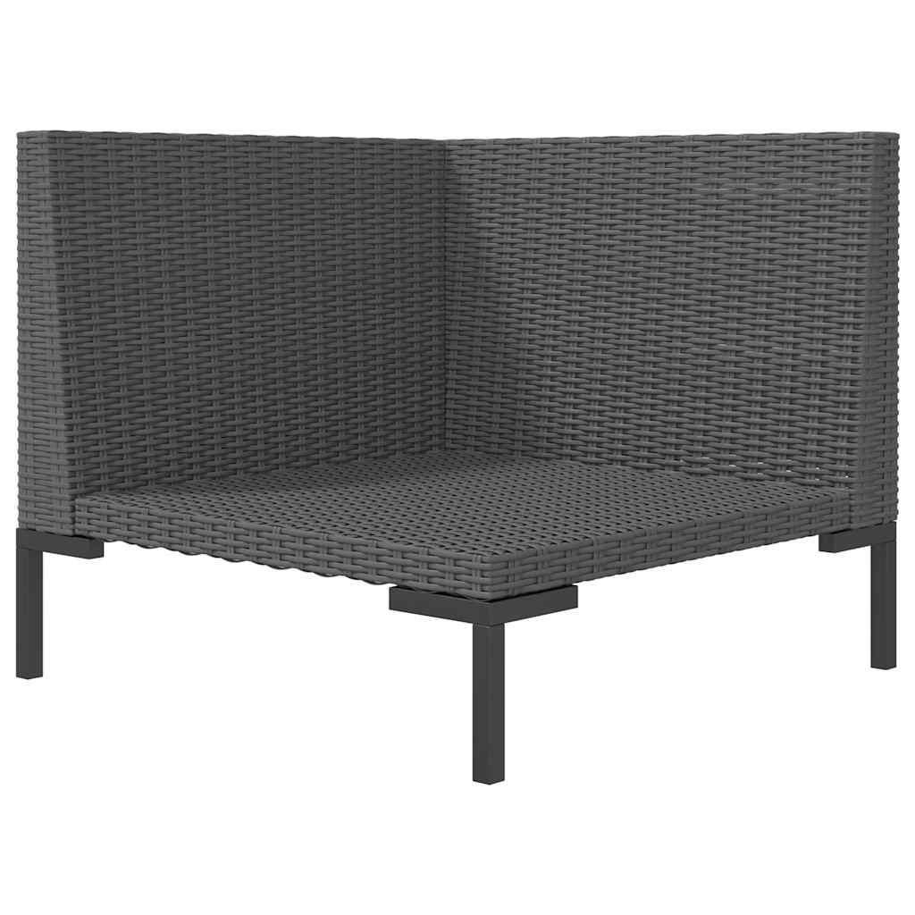Dark Grey Outdoor Sectional Sofa with Cushions vidaXL - Picture 11 of 74