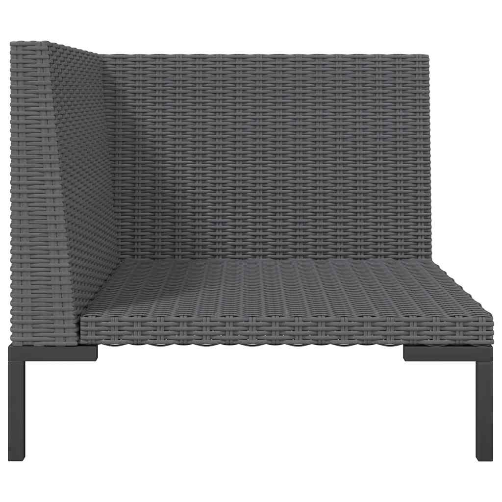 Dark Grey Outdoor Sectional Sofa with Cushions vidaXL - Picture 12 of 74