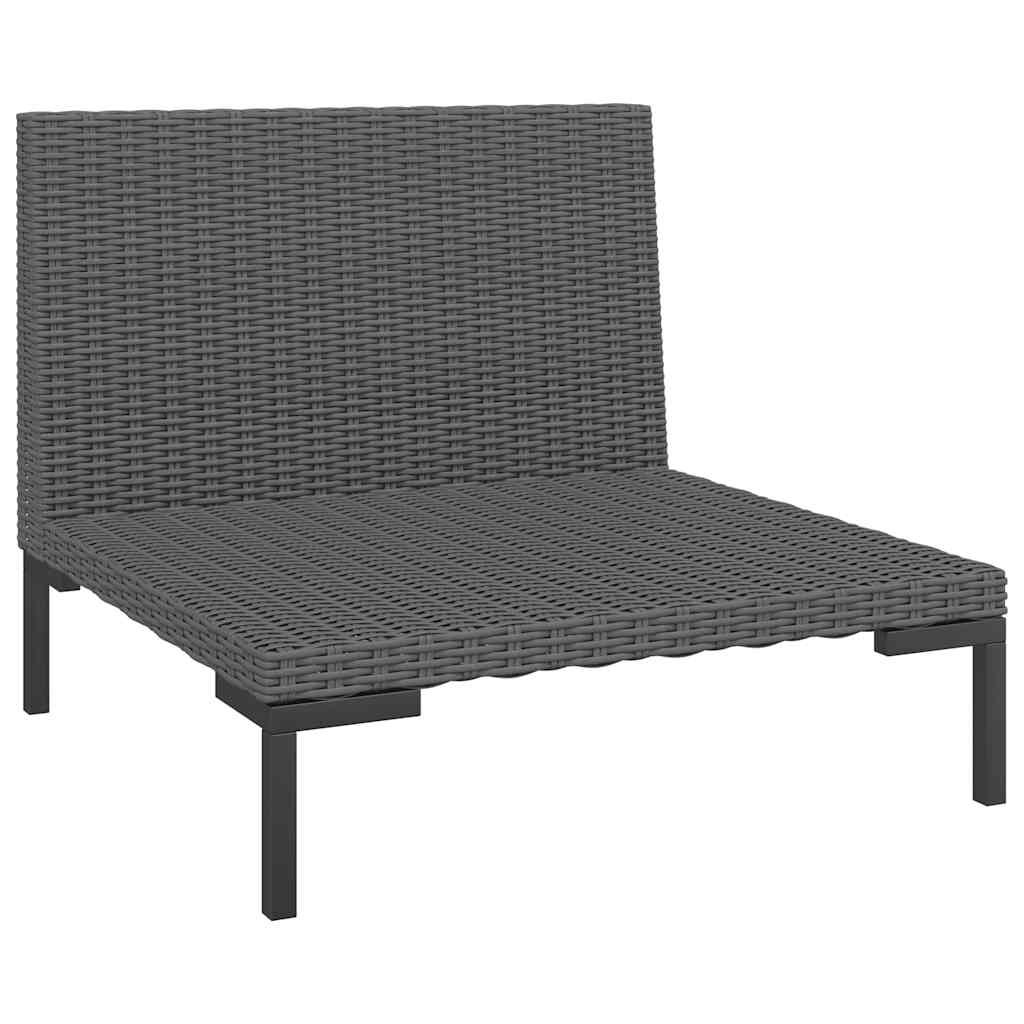 Dark Grey Outdoor Sectional Sofa with Cushions vidaXL - Picture 61 of 74