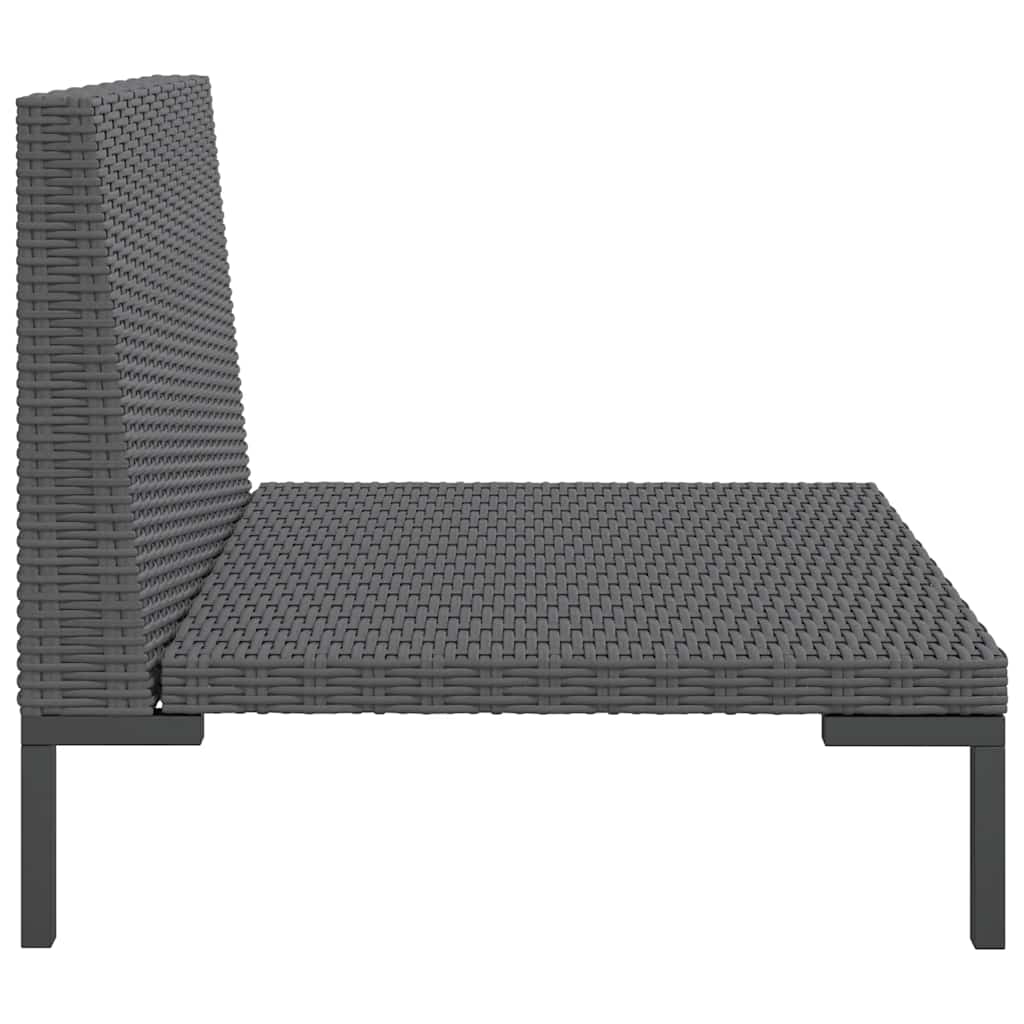 Dark Grey Outdoor Sectional Sofa with Cushions vidaXL - Picture 63 of 74