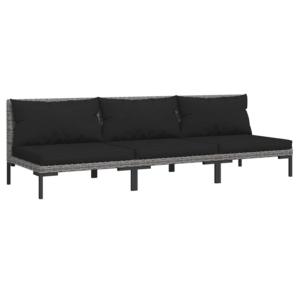 Dark Grey Outdoor Sectional Sofa with Cushions vidaXL - Picture 65 of 74