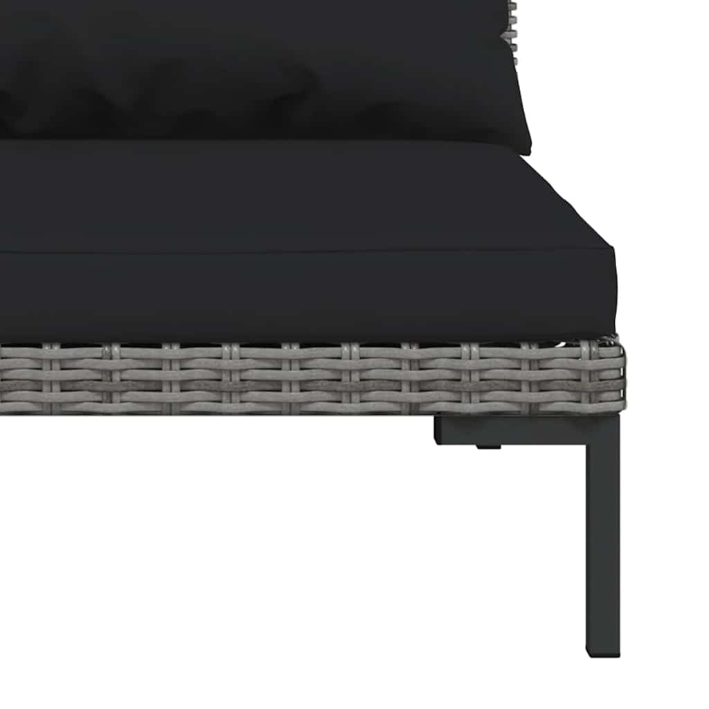 Dark Grey Outdoor Sectional Sofa with Cushions vidaXL - Picture 69 of 74