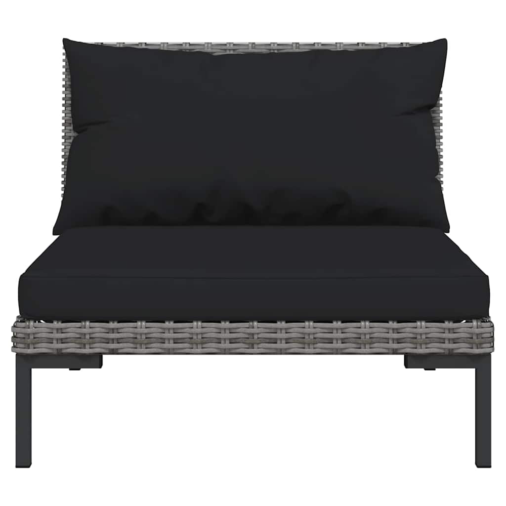 Dark Grey Outdoor Sectional Sofa with Cushions vidaXL - Picture 70 of 74