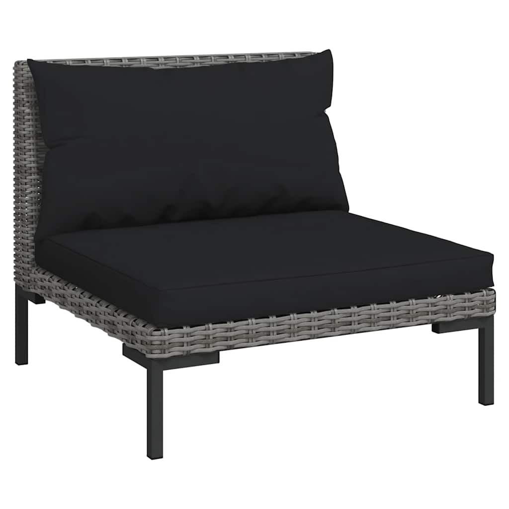 Dark Grey Outdoor Sectional Sofa with Cushions vidaXL - Picture 71 of 74