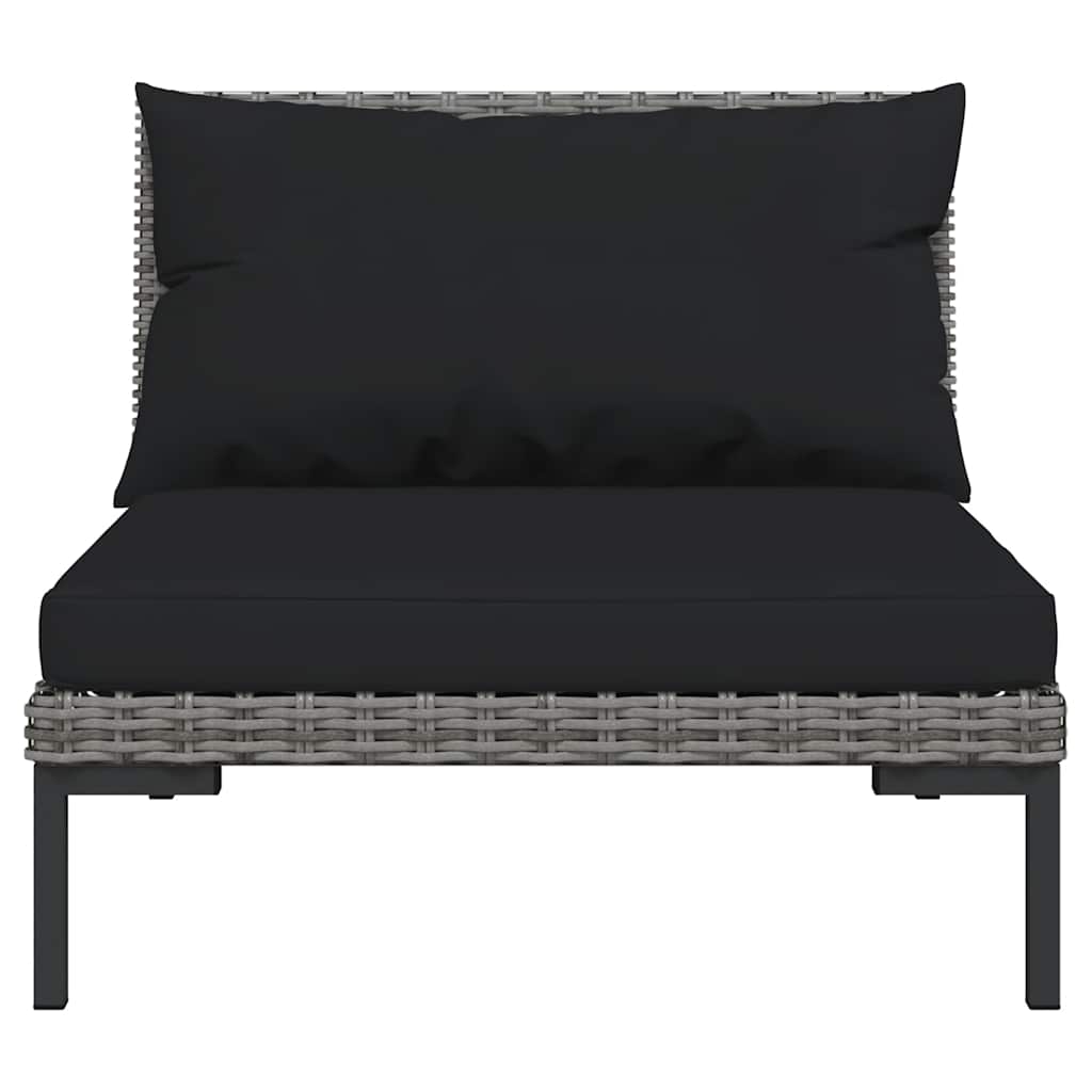 Dark Grey Outdoor Sectional Sofa with Cushions vidaXL - Picture 20 of 74