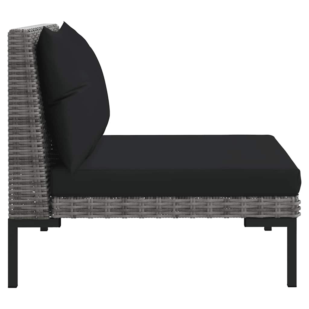 Dark Grey Outdoor Sectional Sofa with Cushions vidaXL - Picture 21 of 74
