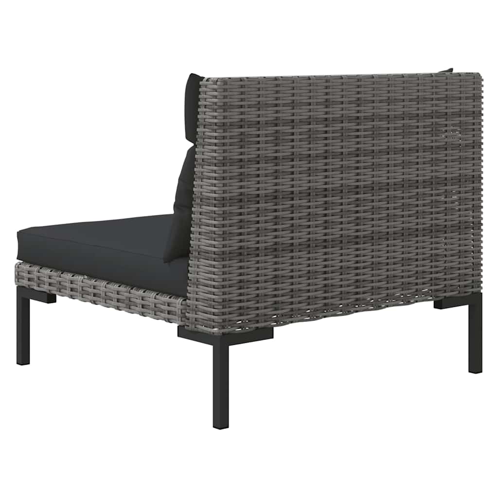 Dark Grey Outdoor Sectional Sofa with Cushions vidaXL - Picture 22 of 74