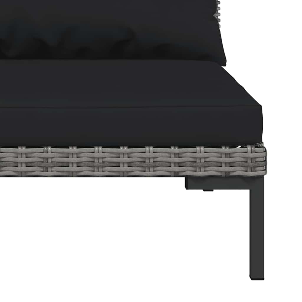 Dark Grey Outdoor Sectional Sofa with Cushions vidaXL - Picture 23 of 74