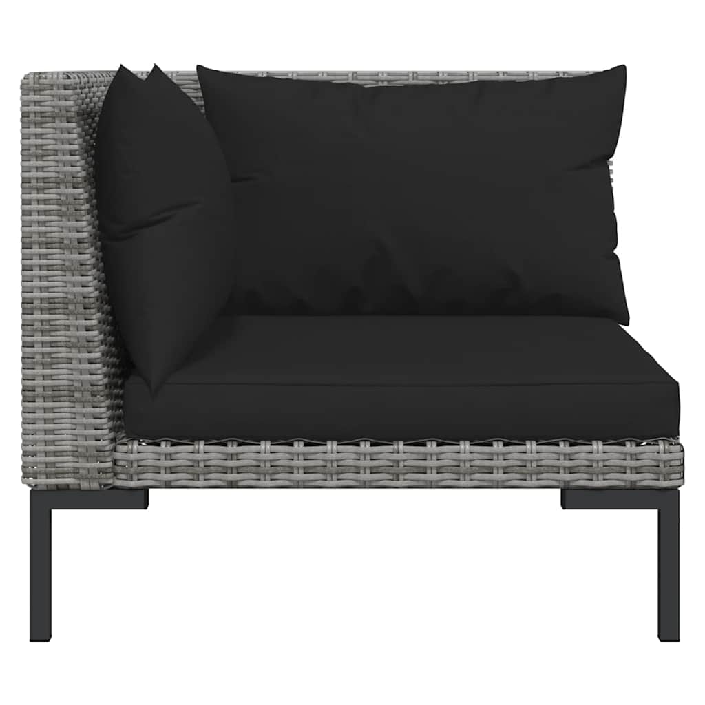 Dark Grey Outdoor Sectional Sofa with Cushions vidaXL - Picture 52 of 74