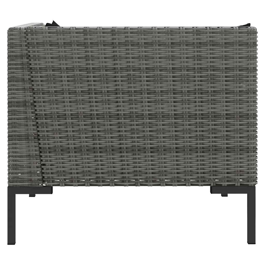 Dark Grey Outdoor Sectional Sofa with Cushions vidaXL - Picture 53 of 74