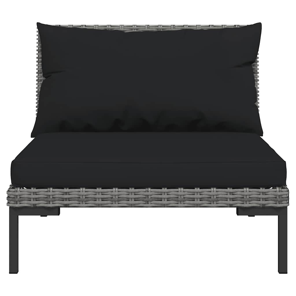 Dark Grey Outdoor Sectional Sofa with Cushions vidaXL - Picture 40 of 74