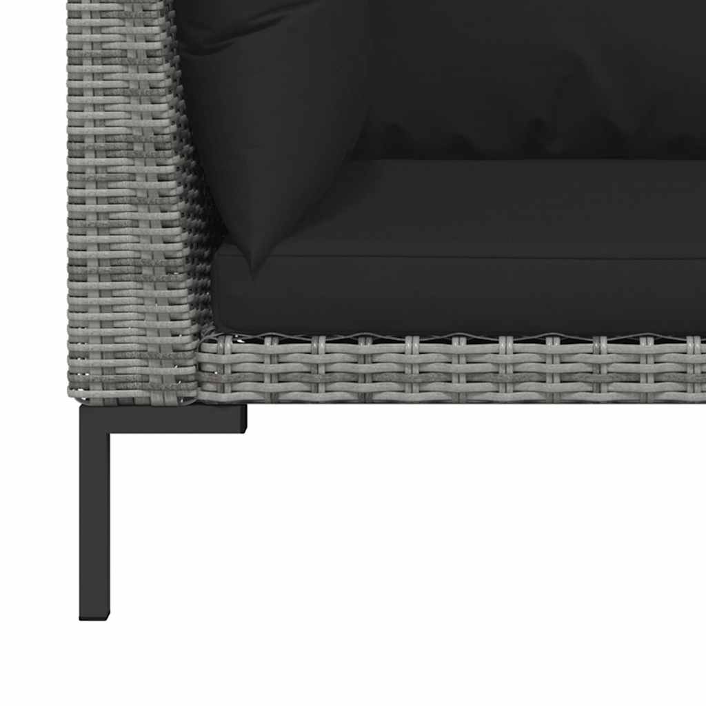 Dark Grey Outdoor Sectional Sofa with Cushions vidaXL - Picture 44 of 74