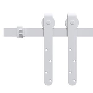 vidaXL Mini Schiebet&uuml;rbeschlag Set f&uuml;r Schrankt&uuml;ren Carbonstahl 183 cm