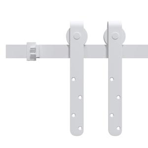 vidaXL Mini Schiebet&uuml;rbeschlag Set f&uuml;r Schrankt&uuml;ren Carbonstahl 200 cm