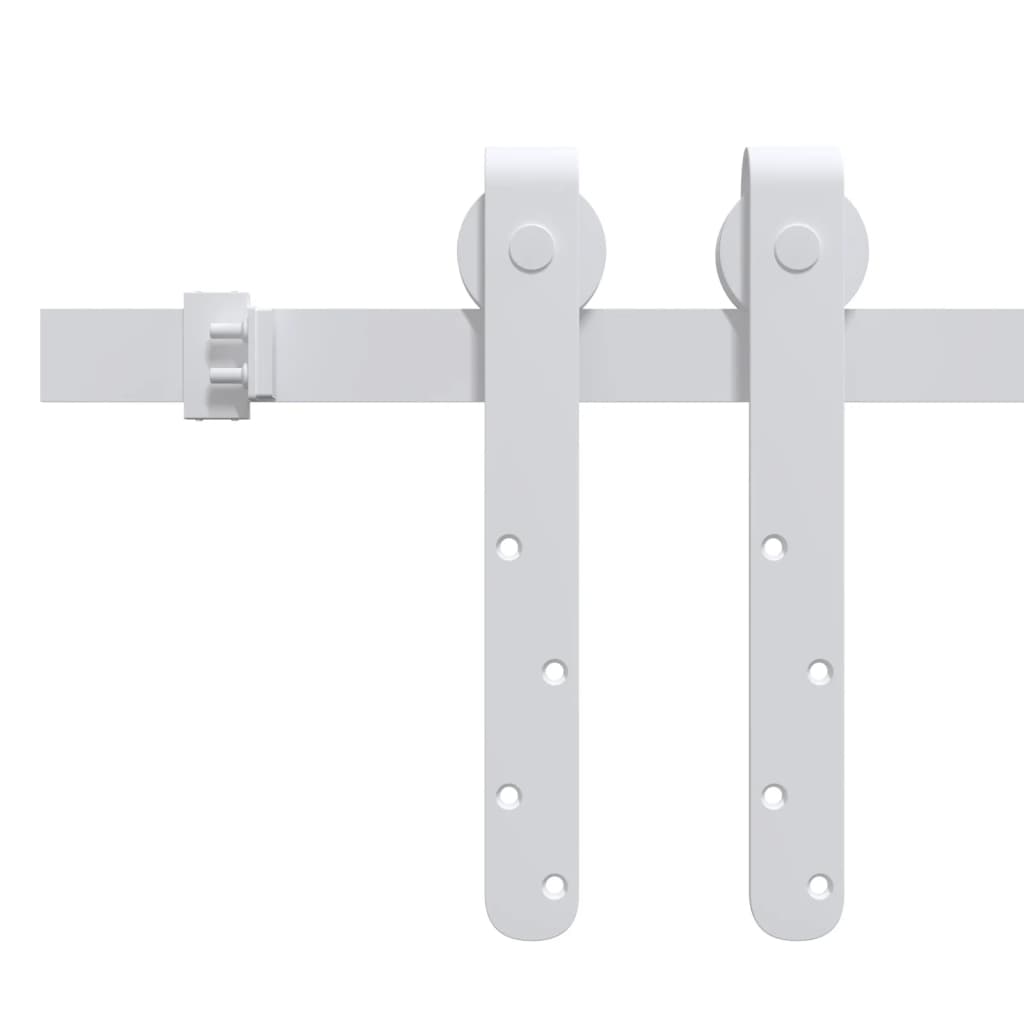 vidaXL Kit mini puerta corredera armario acero carbono blanco 122 cm