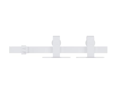 vidaXL Kit Mini Anta Scorrevole in Acciaio al Carbonio Bianco 152 cm