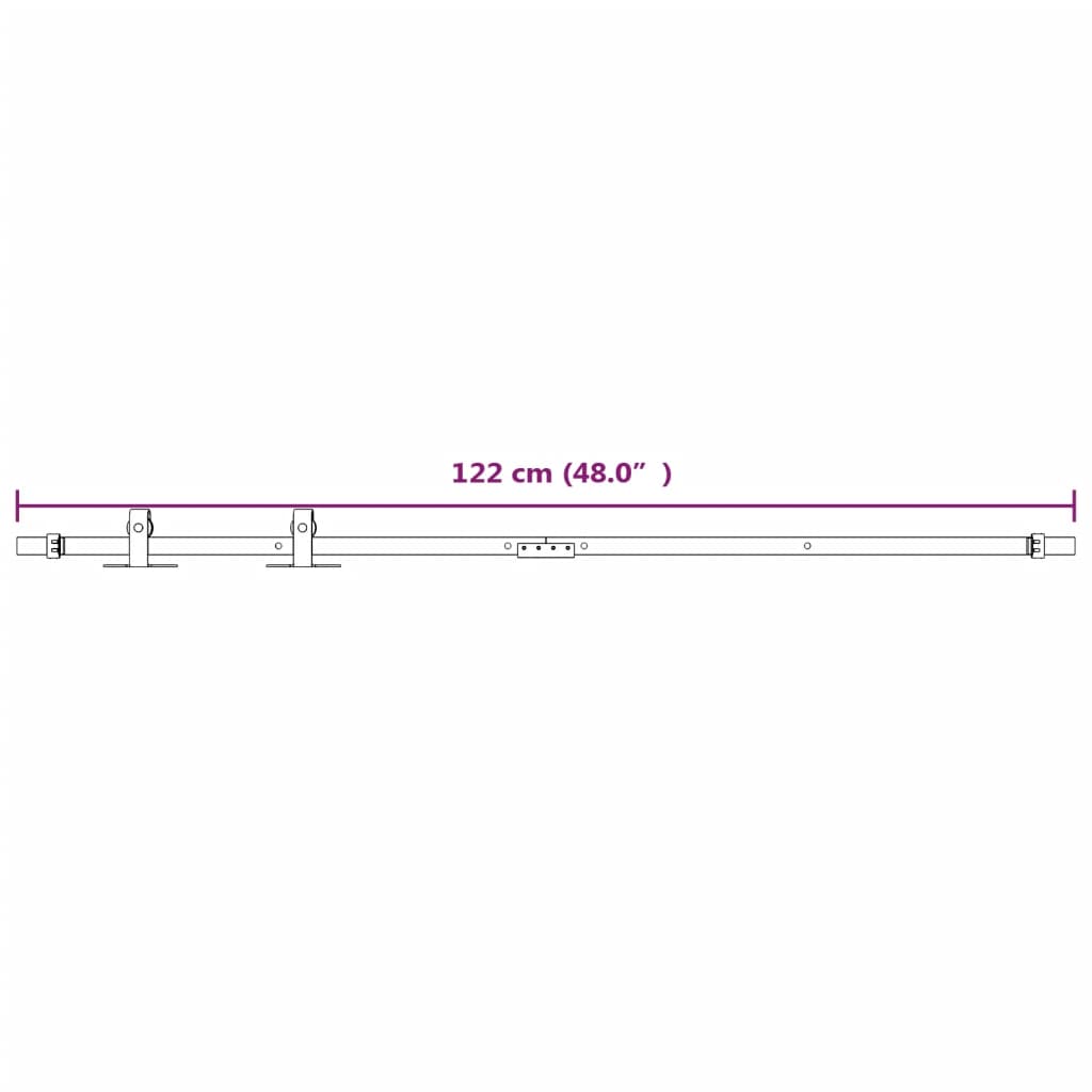 Fehér szénacél mini tolóajtós szekrény szerelék szett 122 cm 