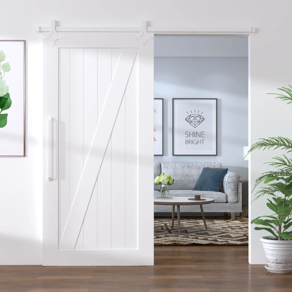 Sliding Door Hardware Kit Home Sliding Rail Door Track Kit SKIEN Steel vidaXL