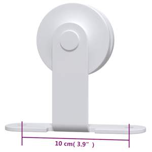 Hardwarová sada pro posuvné dveře 183 cm ocel bílá - obrázek 8