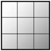 vidaXL seinapeegel, must, 60 x 60 cm, metall