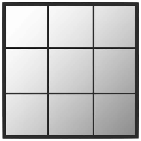 vidaXL seinapeegel, must, 60 x 60 cm, metall