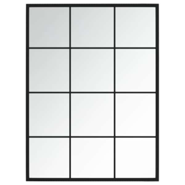 vidaXL seinapeegel, must, 80 x 60 cm, metall