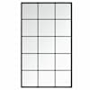vidaXL seinapeegel, must, 100 x 40 cm, metall