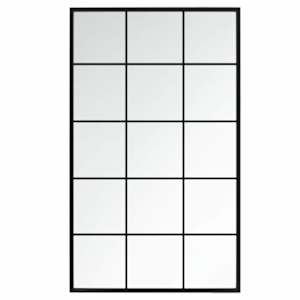vidaXL seinapeegel, must, 100 x 40 cm, metall