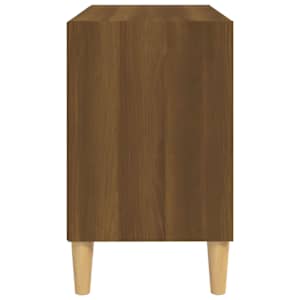 TV stolek masivní dřevěné nohy hnědý dub 69,5 x 30 x 50 cm - obrázek 4