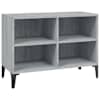 vidaXL metalljalgadega telerikapp, hall Sonoma tamm, 69,5x30x50 cm