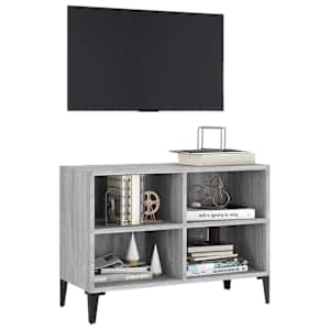 TV stolek s kovovými nohami šedý sonoma 69,5 x 30 x 50 cm - obrázek 3