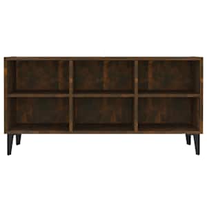 TV stolek s kovovými nohami kouřový dub 103,5 x 30 x 50 cm - obrázek 4