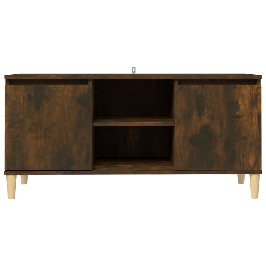 

vidaXL Tv-meubel met houten poten 103,5x35x50 cm gerookt eikenkleurig