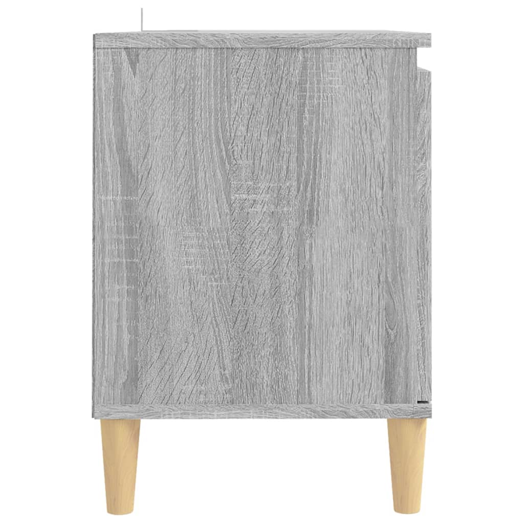 Meuble TV avec pieds en bois solide Sonoma gris 103,5x35x50 cm | meublestv.fr 6