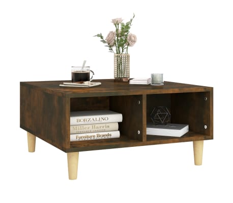 vidaXL Coffee Table Smoked Oak 60x60x30 cm Engineered Wood