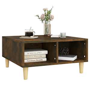 vidaXL Coffee Table Smoked Oak 60x60x30 cm Engineered Wood