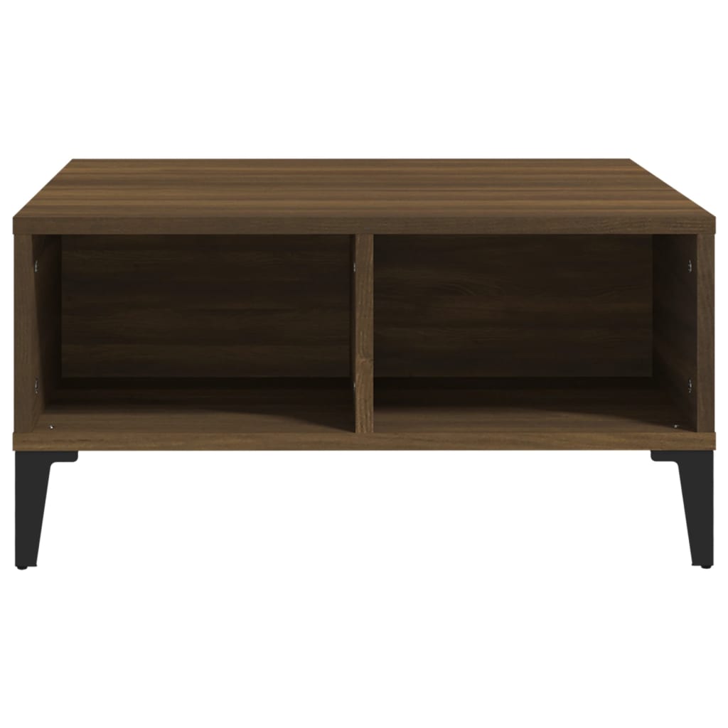 vidaXL Table basse Chêne marron 60x60x30 cm Aggloméré