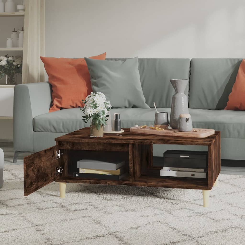 

vidaXL Salontafel 90x60x35 cm spaanplaat gerookt eikenkleurig