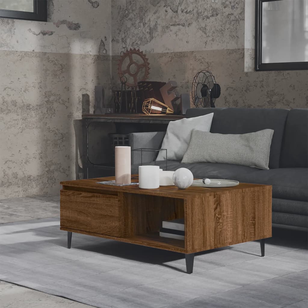 

vidaXL Salontafel 90x60x35 cm spaanplaat bruineikenkleurig