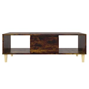 vidaXL Salongbord r&oslash;kt eik 103,5x60x35 cm konstruert tre