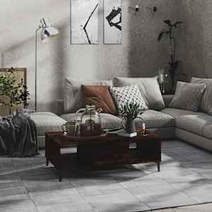 Klubska mizica dimljeni hrast 103,5x60x35 cm iverna plošča