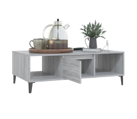vidaXL Salongbord grå sonoma 103,5x60x35 cm konstruert tre