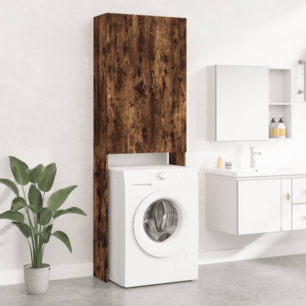 vidaXL Szafka na pralk, przydymiony db, 64x25,5x190 cm