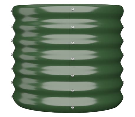 vidaXL Garden Planter Powder-coated Steel 40x40x36 cm Green