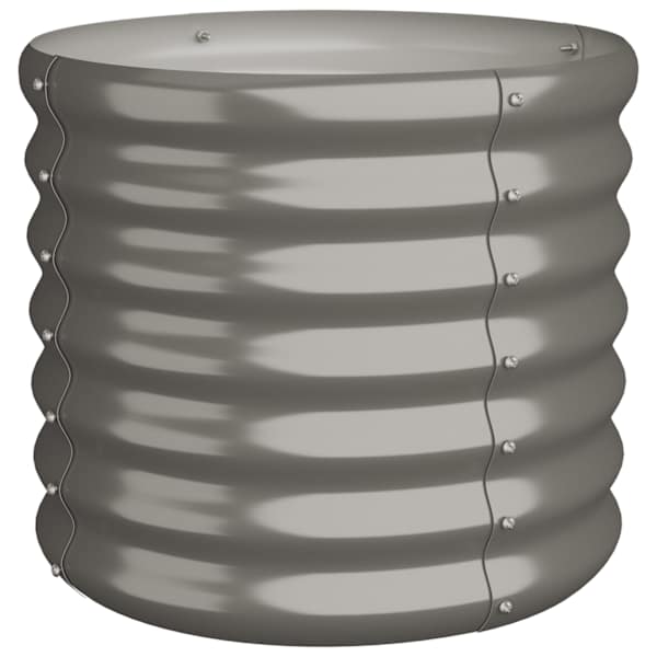 vidaXL aia taimekast, galvaniseeritud teras, 40 x 40 x 36 cm, hall