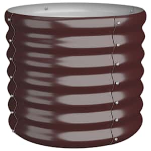 vidaXL aia taimekast, galvaniseeritud teras, 40 x 40 x 36 cm, pruun