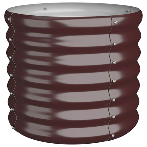 vidaXL aia taimekast, galvaniseeritud teras, 40 x 40 x 36 cm, pruun